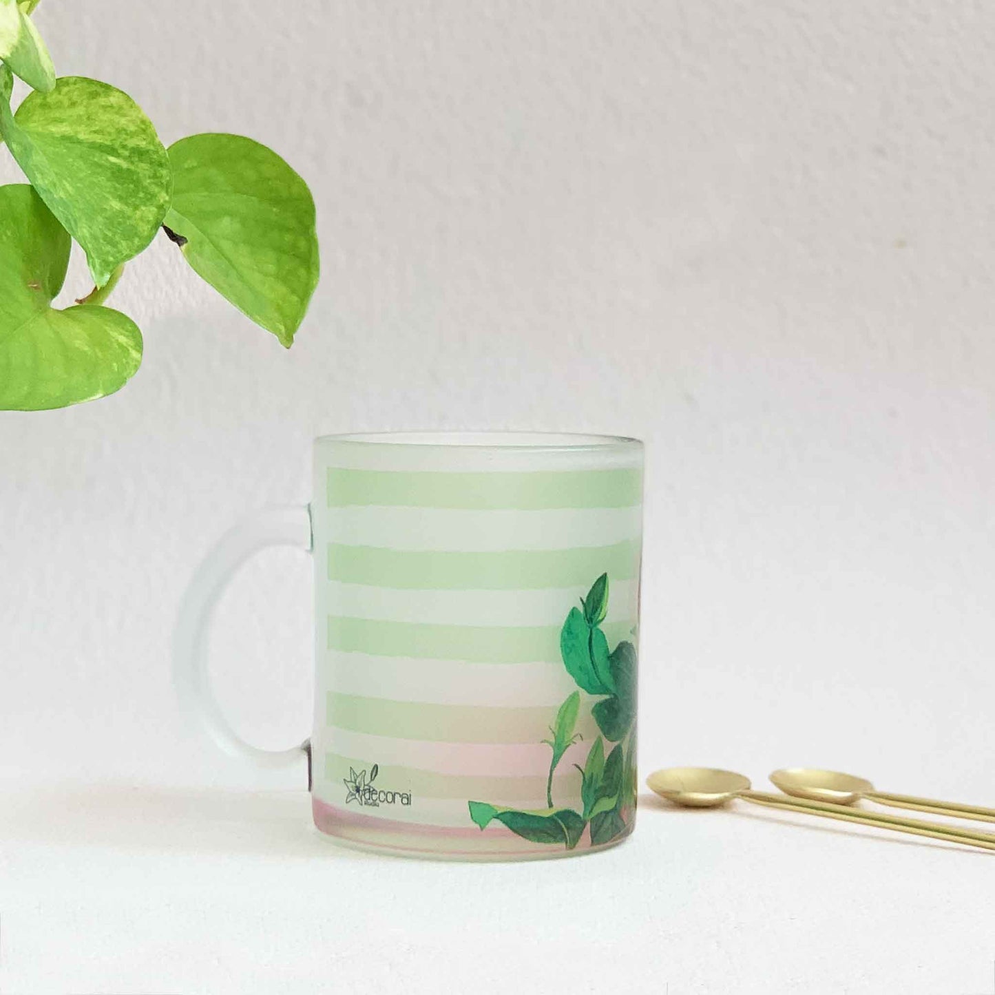 Studio Decorai The Purple Sunbird - Frosted Glass Mug