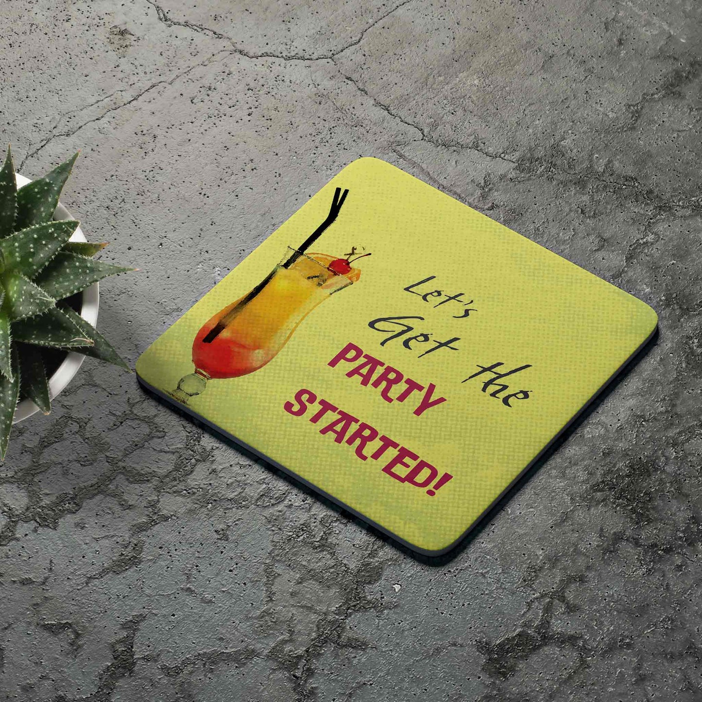 Studio Decorai Coasters Let's have fun - Drink Coasters (Set of 4)