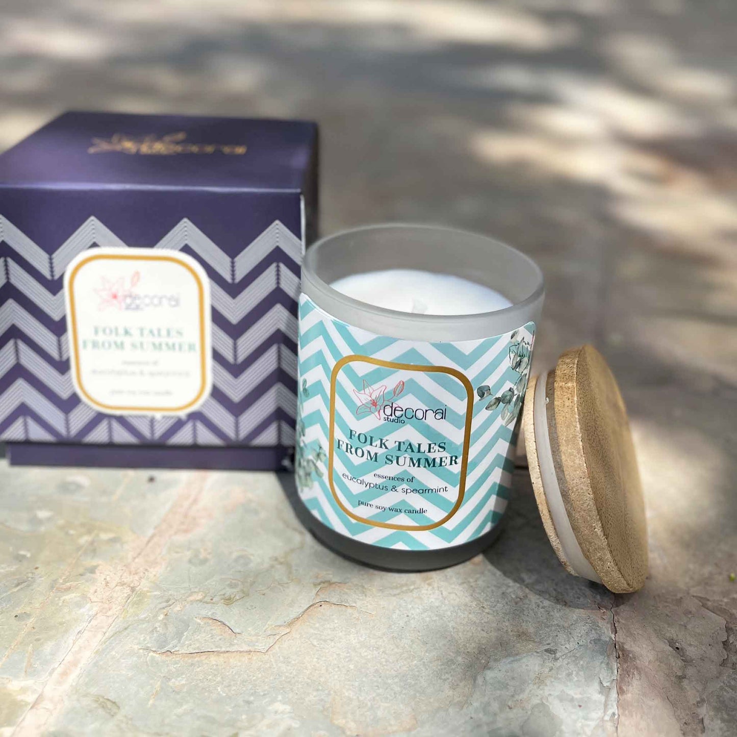 Studio Decorai Folk Tales of Summer - Handmade Soy Wax Candle - Eucalyptus & Mint