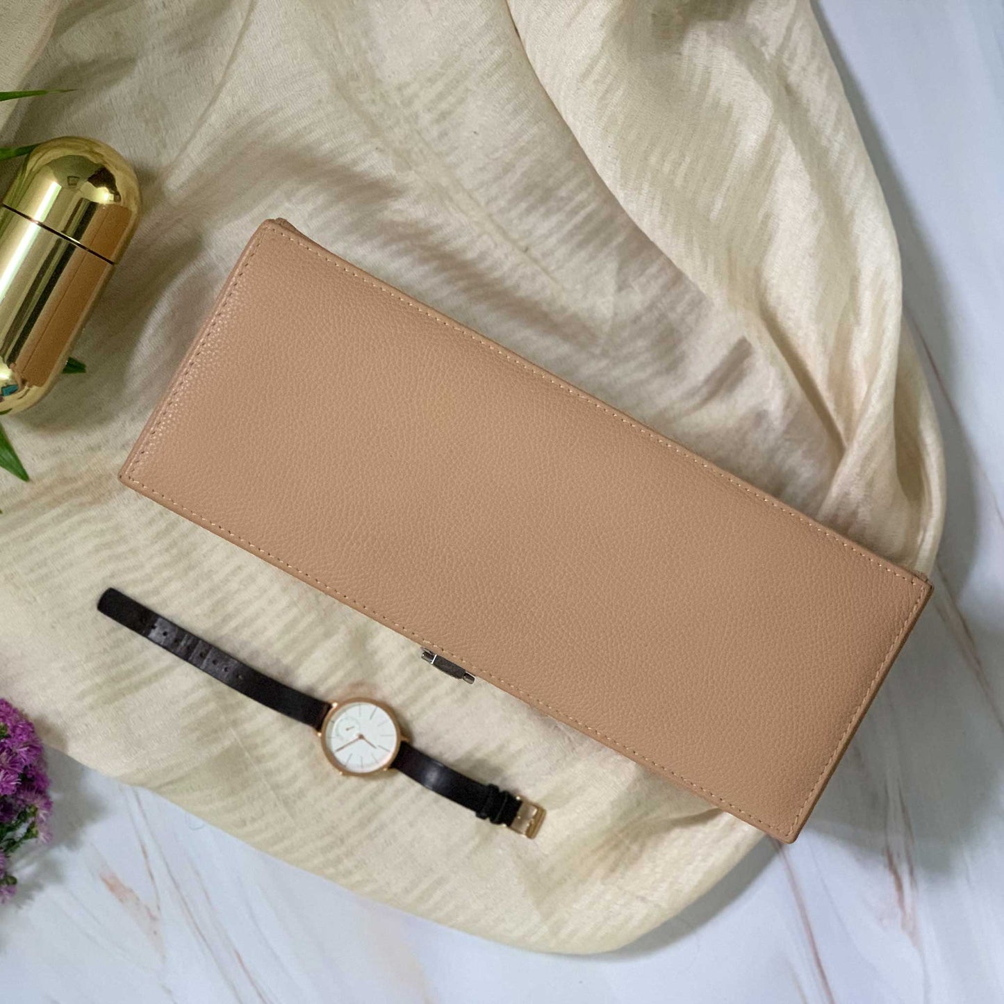 Studio Decorai Watch Box Sunset Dancers - Champagne - Handcrafted Leather Watch Box