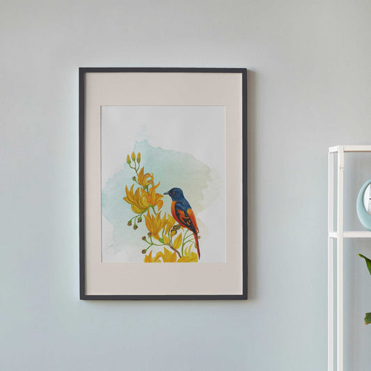 Studio Decorai Birds of India - Scarlet Minivet - Art Prints