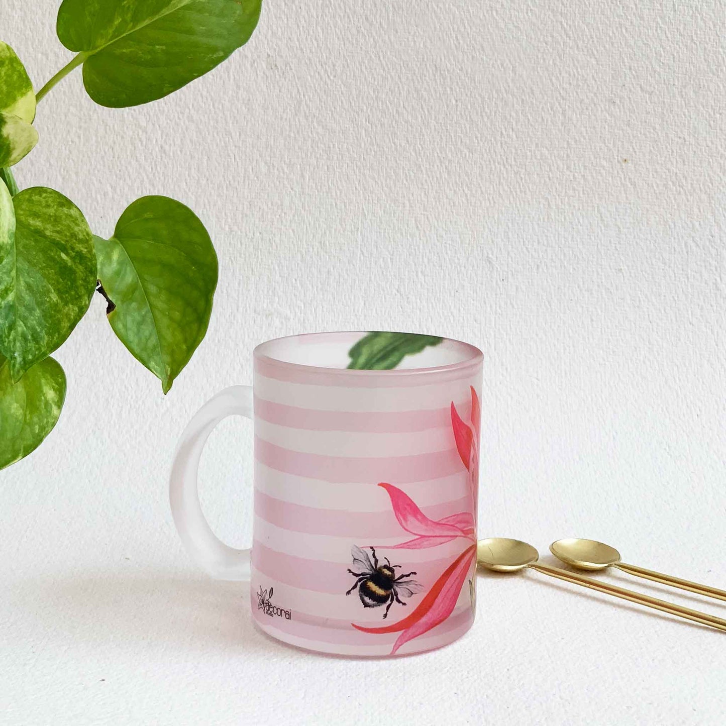 Studio Decorai Elena Rose - Frosted Glass Mug