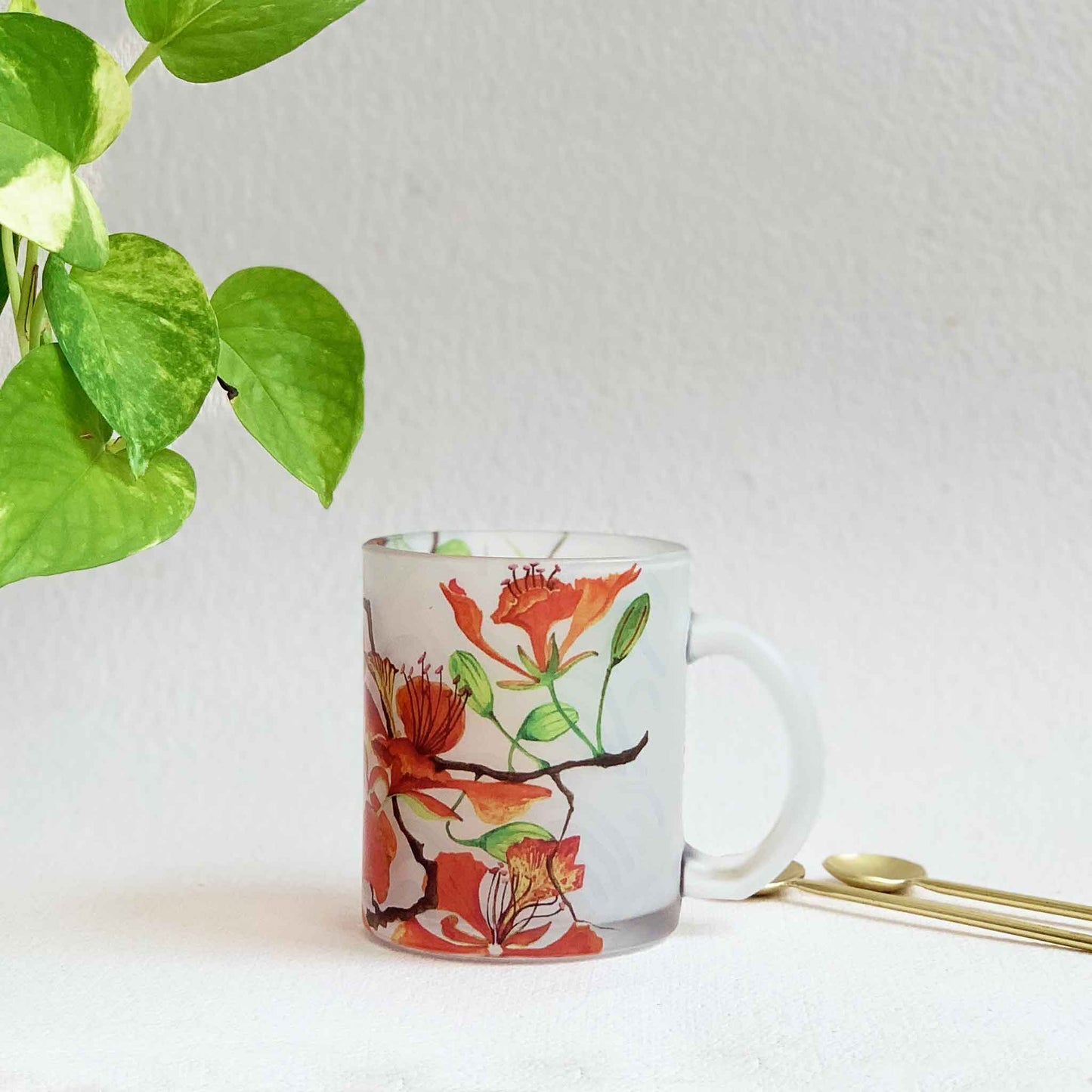 Studio Decorai Gulmohar Glory - Glass Mug