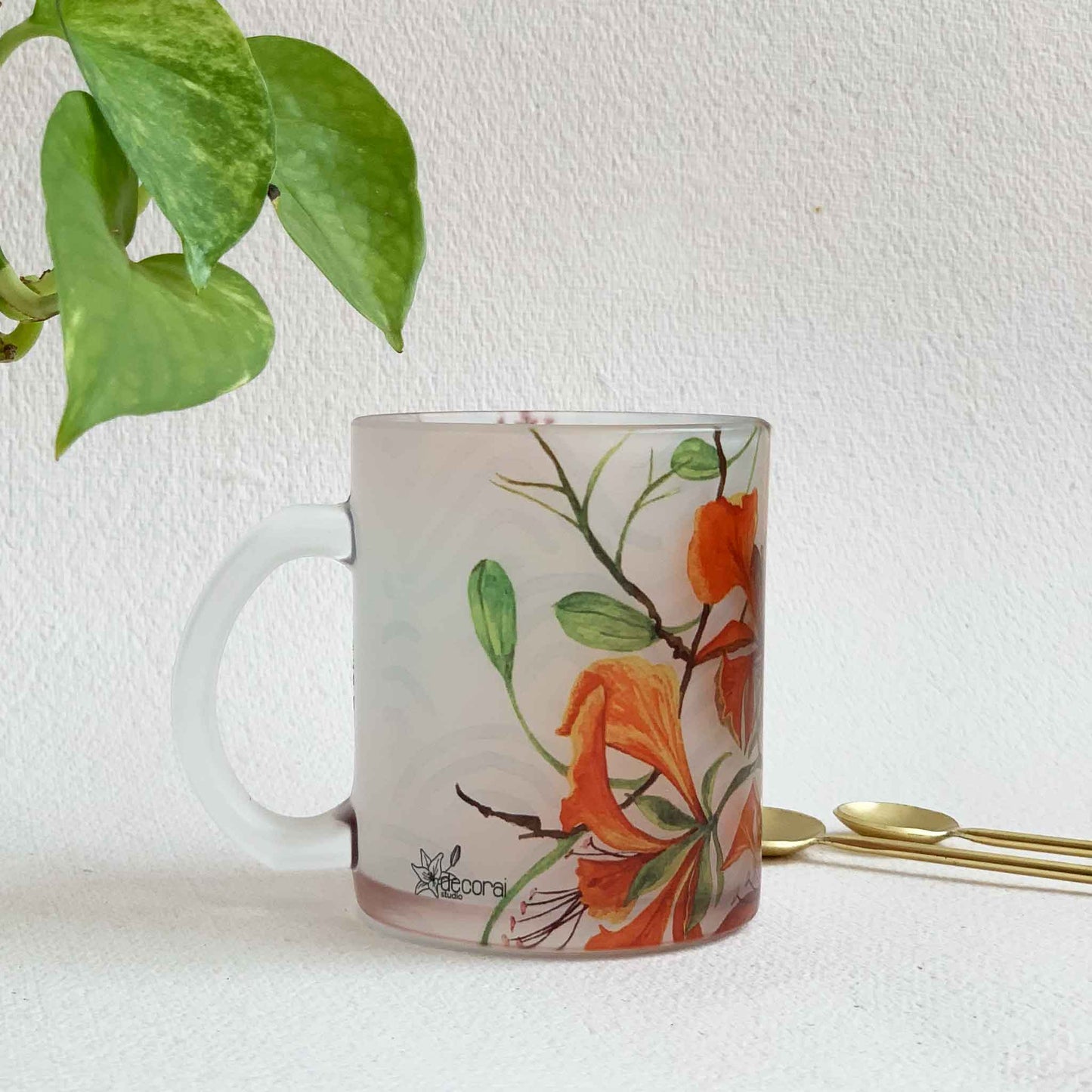 Studio Decorai Gulmohar Glory - Glass Mug