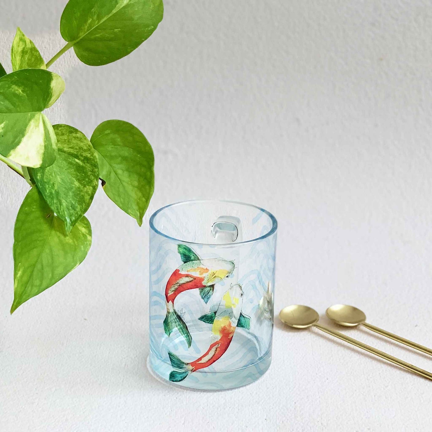 Studio Decorai Koi Pond - Clear Glass Mug