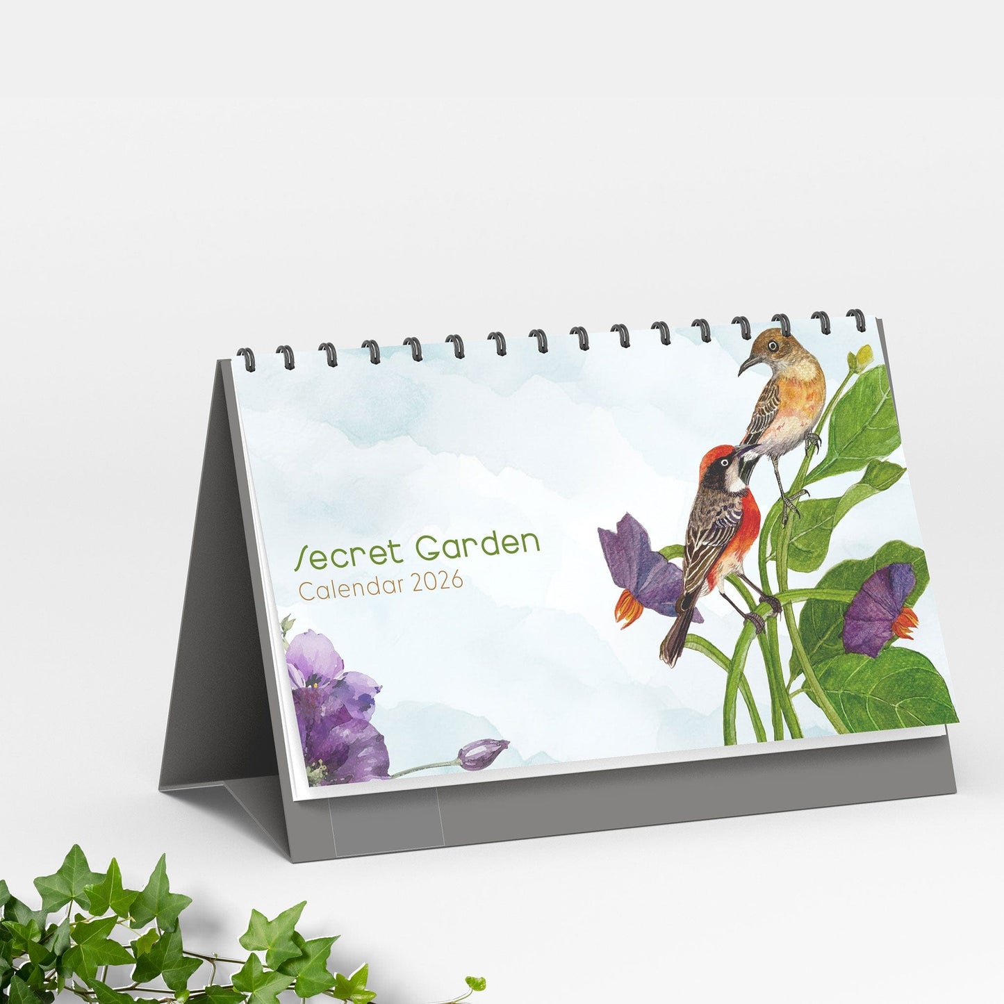 Studio Decorai Secret Garden - 2026 Desk Calendar - Nature-inspired art for everyday calm