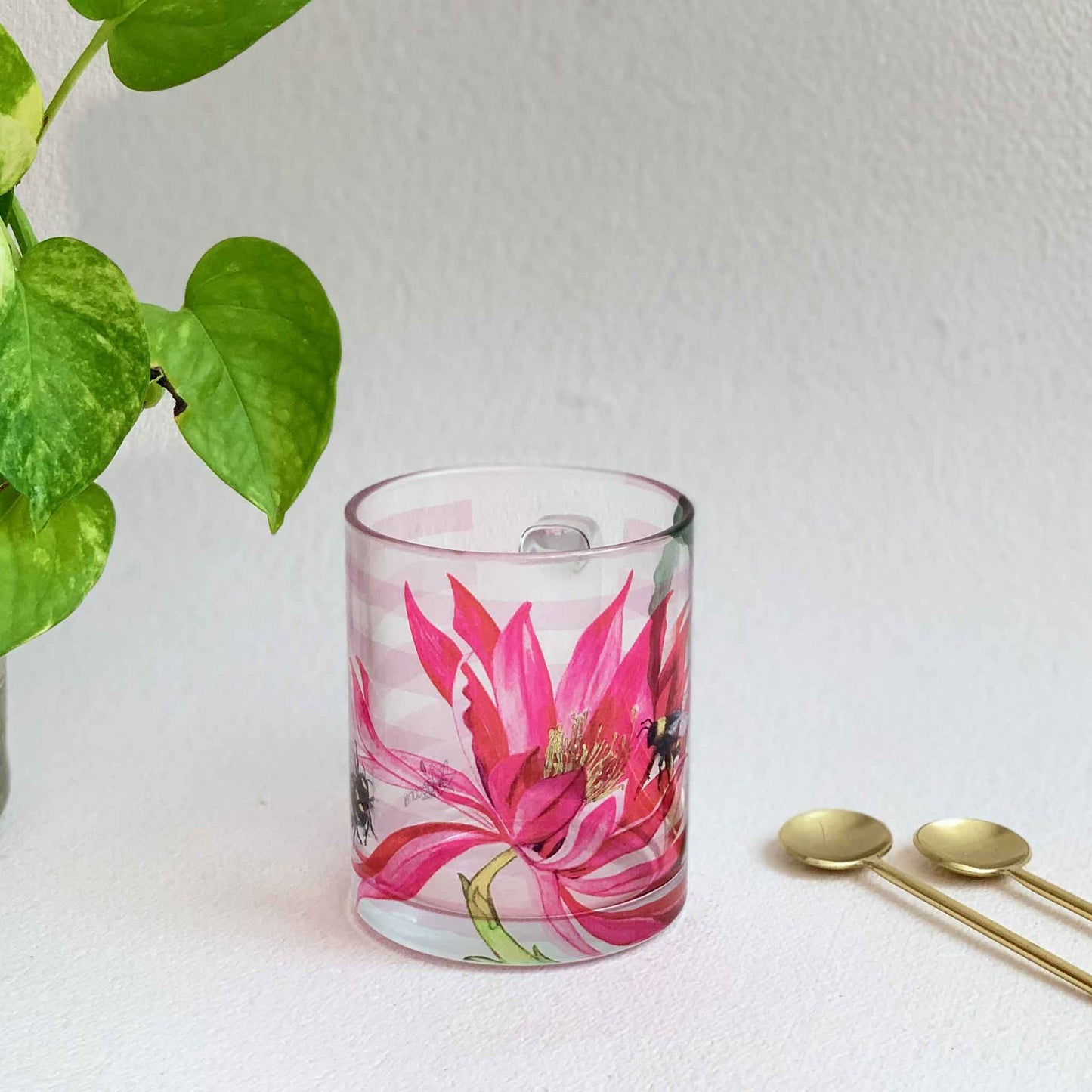 Studio Decorai The Elena Rose - Clear Glass Mug