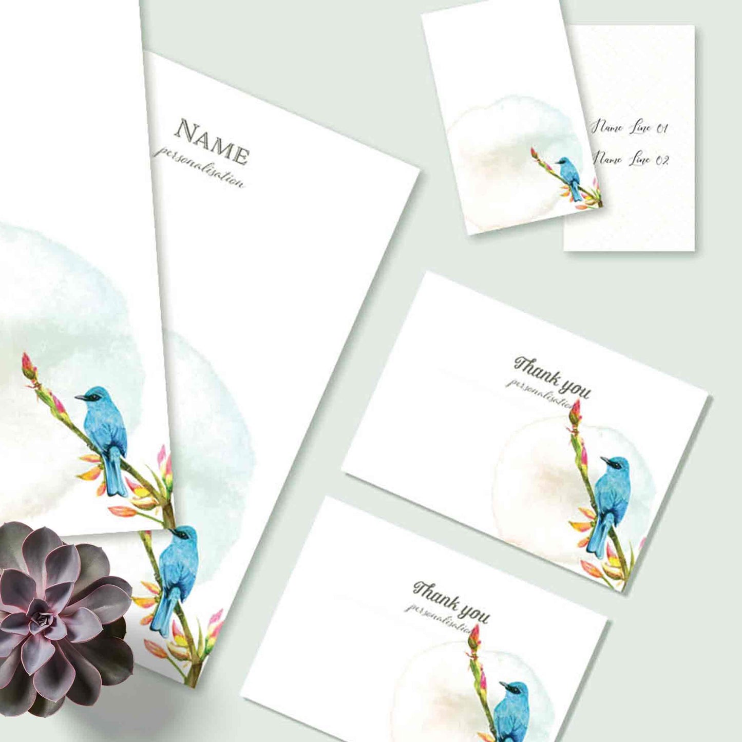 Studio Decorai All about blue - Personalized Stationery Set