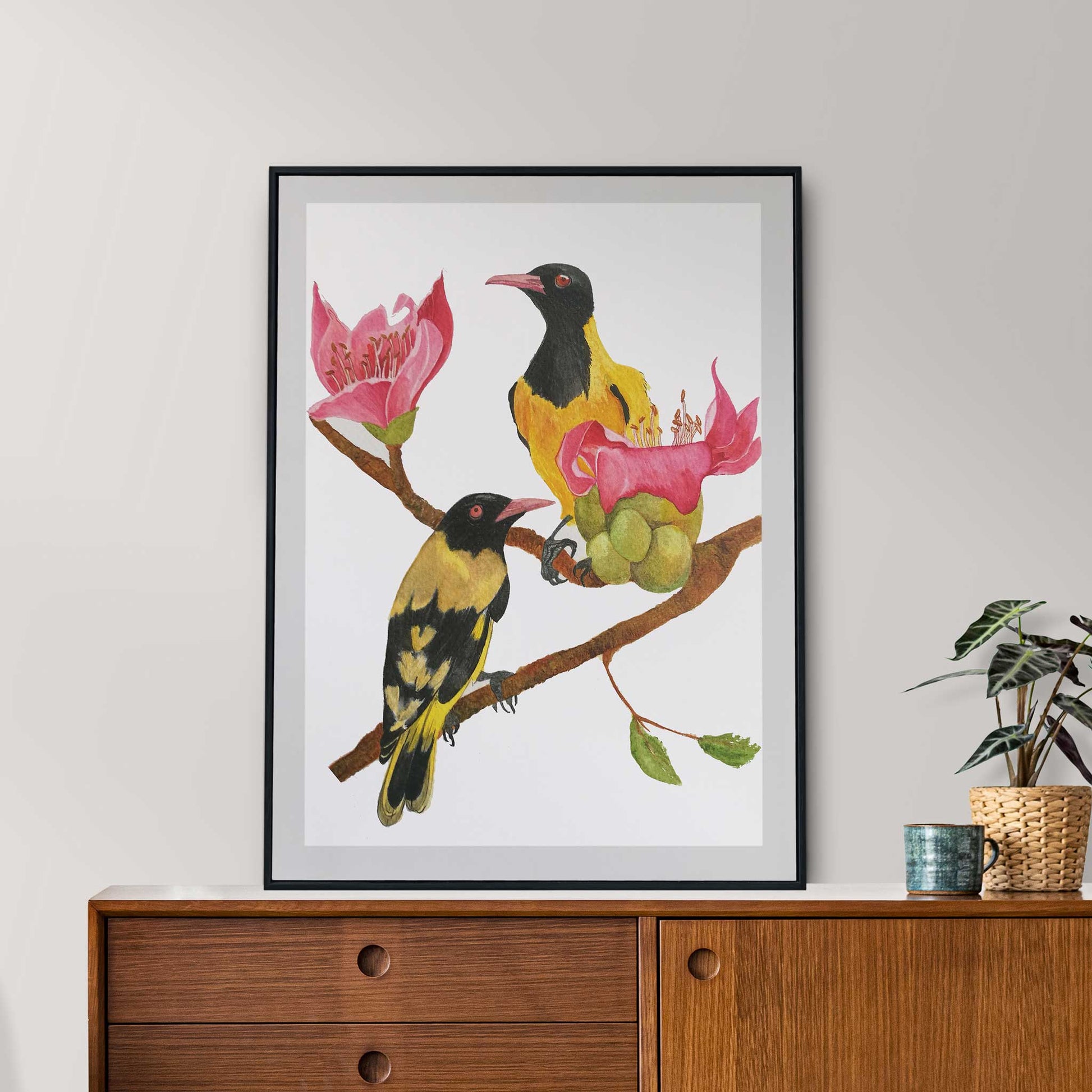 Studio Decorai Birds of India - Black hooded Oriole - Art Prints