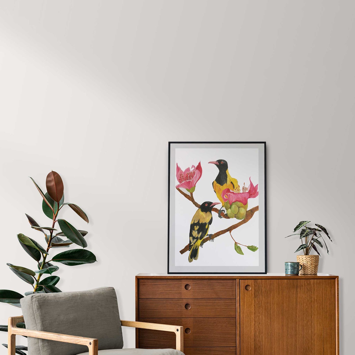 Studio Decorai Birds of India - Black hooded Oriole - Art Prints