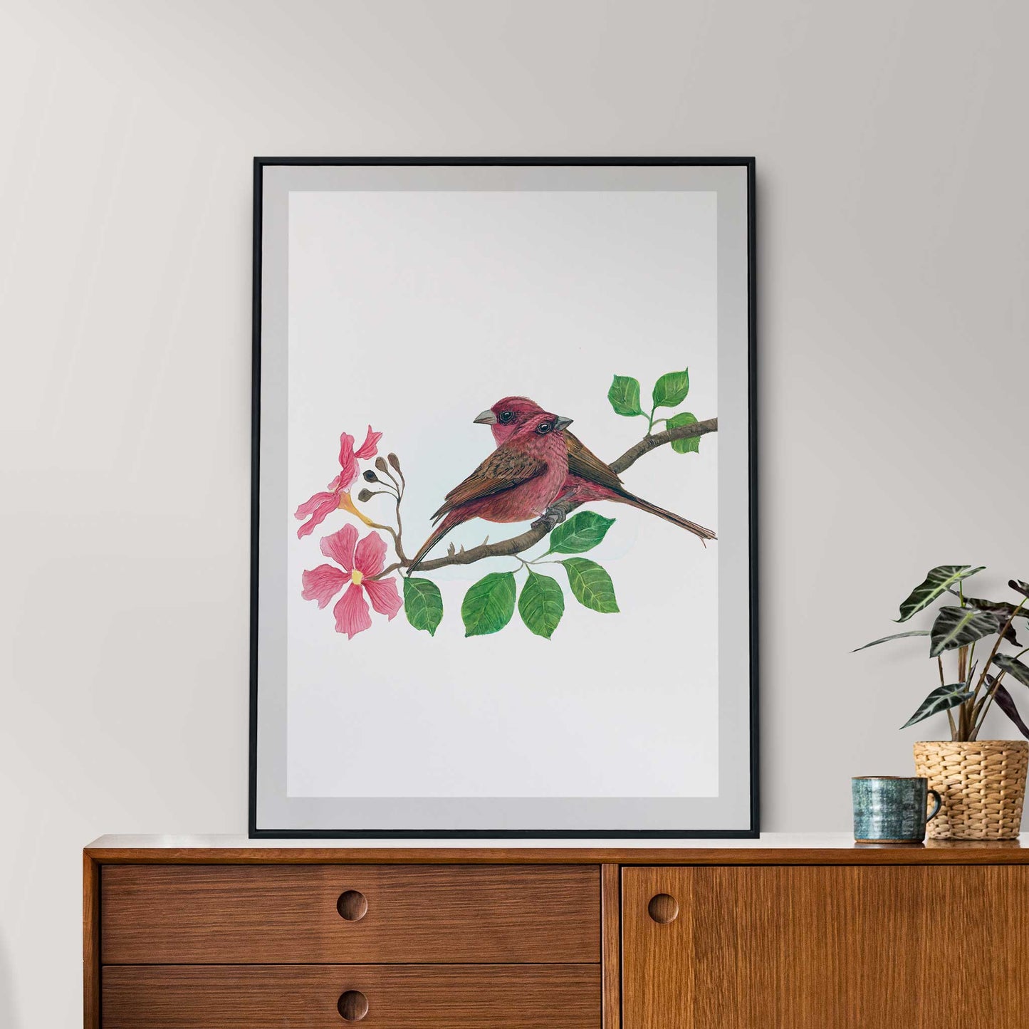 Studio Decorai Birds of India - Common Rose Finch - Art Prints