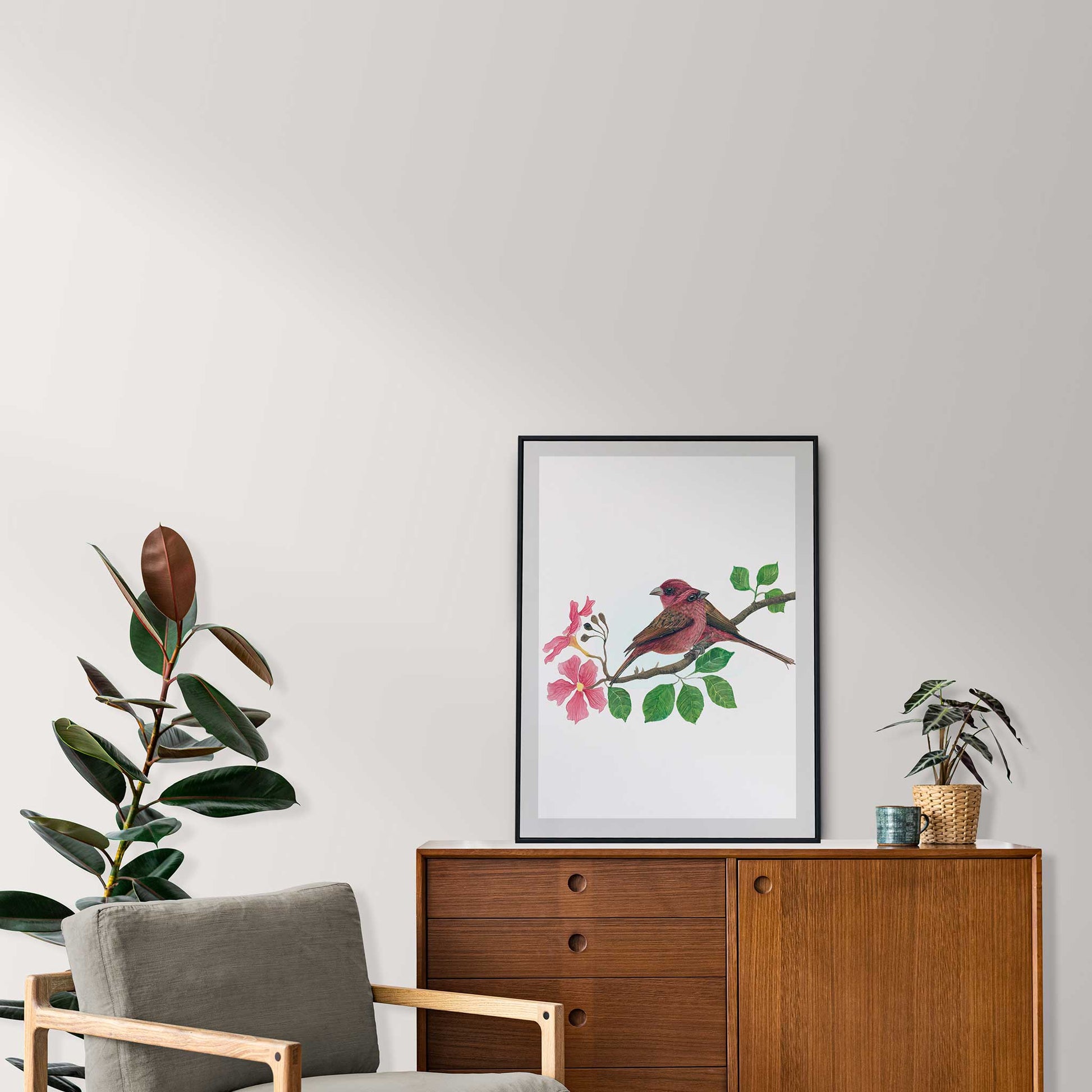 Studio Decorai Birds of India - Common Rose Finch - Art Prints