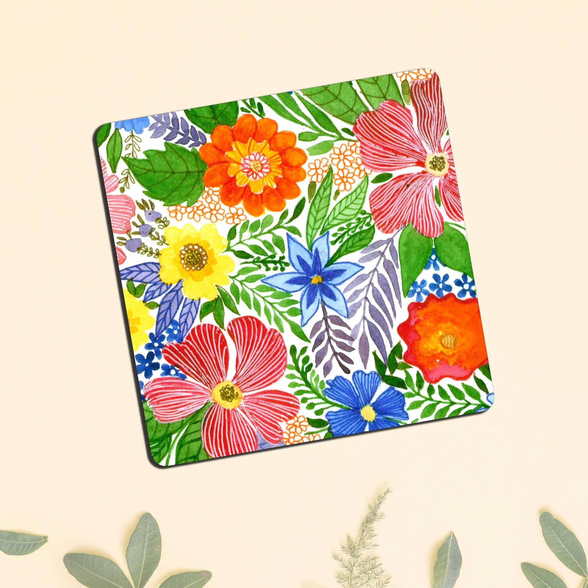 Studio Decorai Coasters Artist gone rogue - Botanical Themed Coasters (Set of 6)