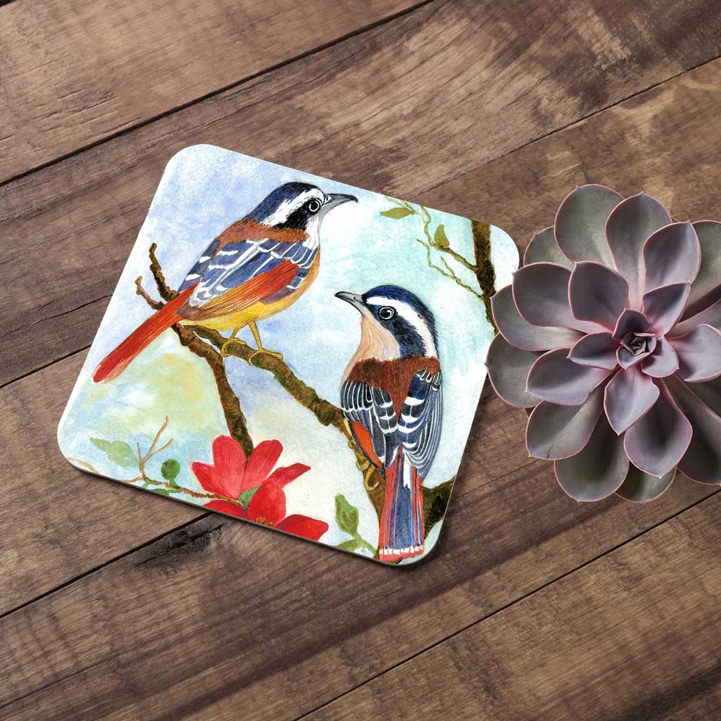 Studio Decorai Coasters Birds of India - Coasters (Set of 6)