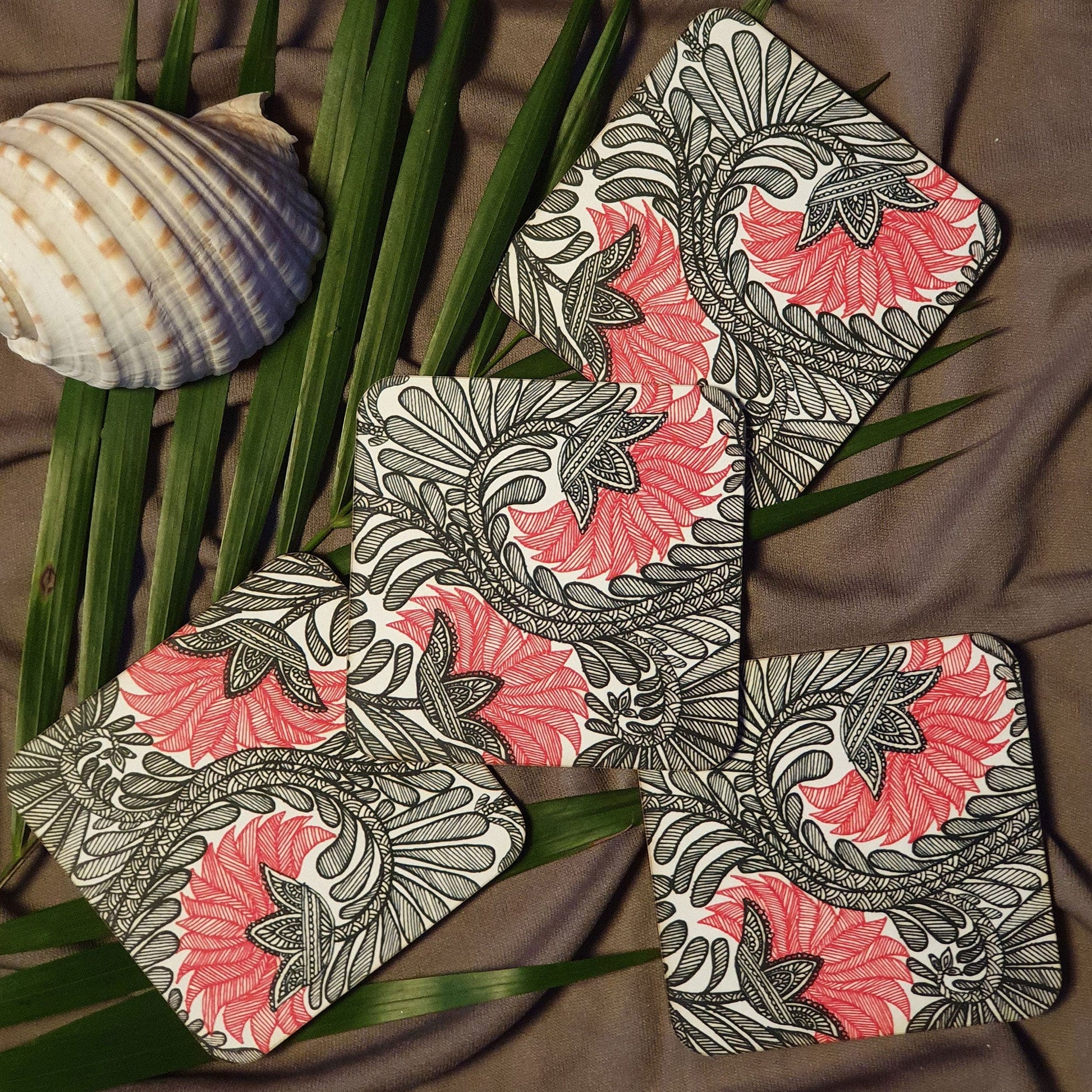 studio-decorai - The Classic Indian Lotus - Coasters