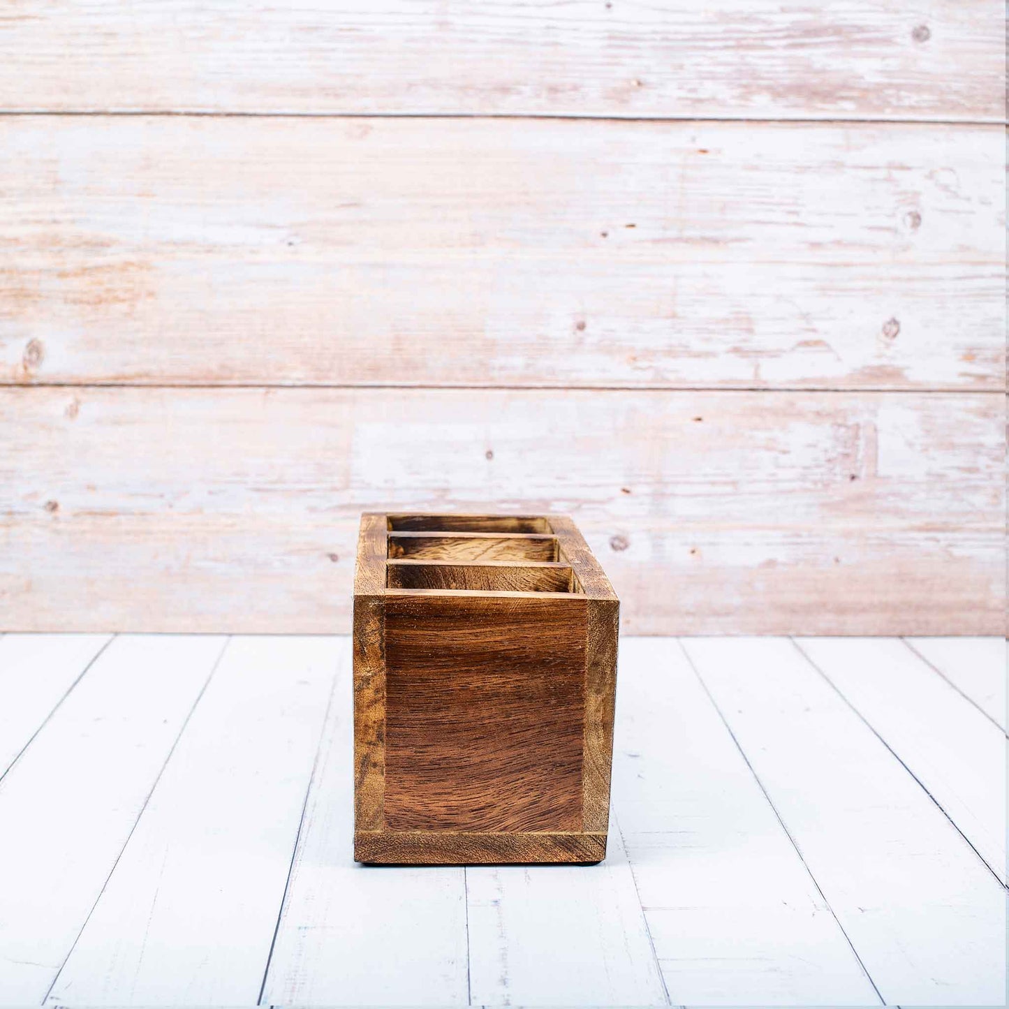 Studio Decorai Cutlery Holder Blue Daze - Botanical Themed Wood Cutlery Holder