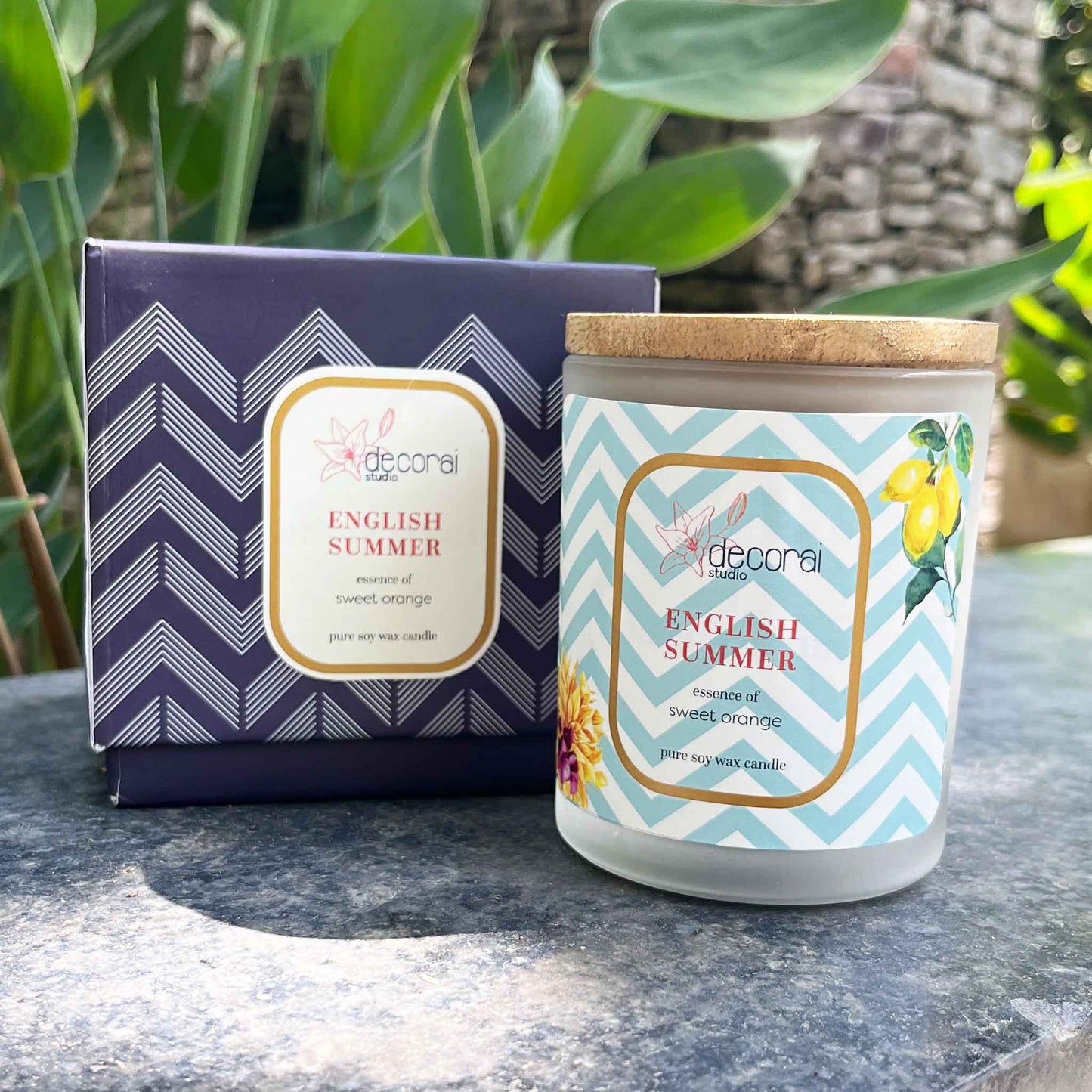 Studio Decorai English Summer - Handmade Soy Wax & Essential Oils Candle - Sweet Orange