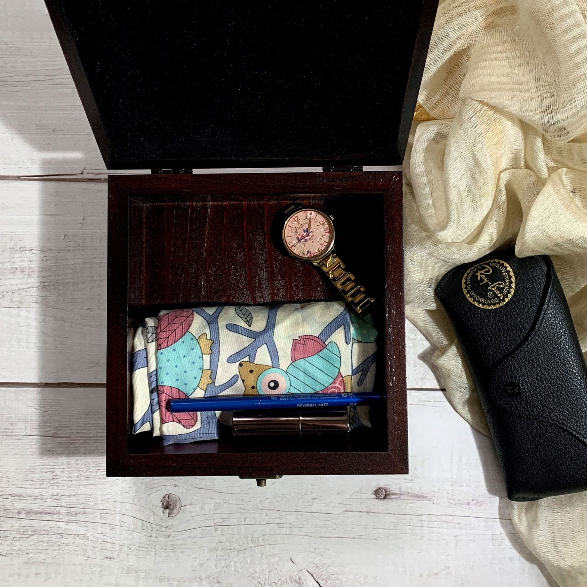 Studio Decorai Jewellery Box Morning Chatter - Tropical Botanical Design Jewellery & Multipurpose Box