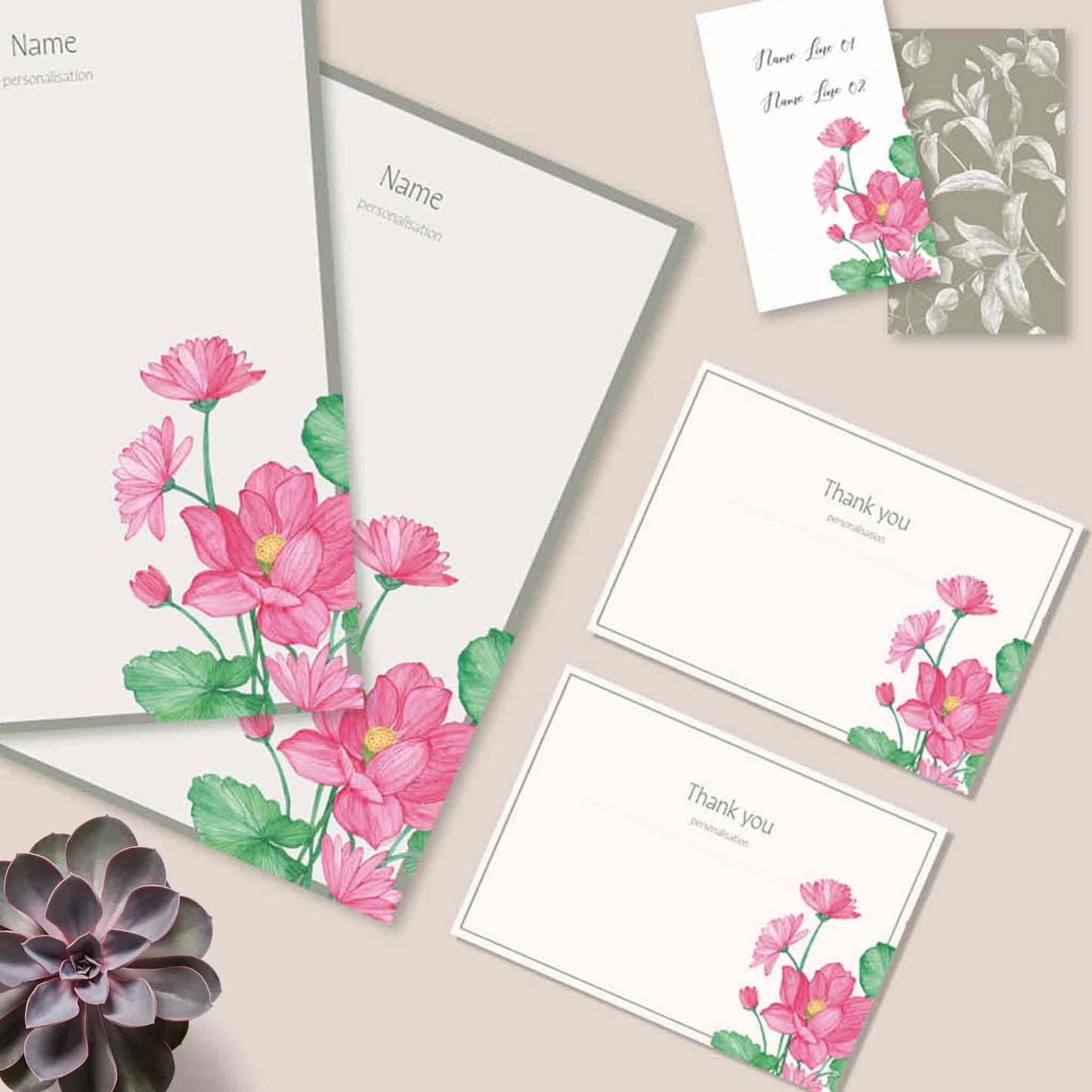 Studio Decorai Lily Pond - Personalized Stationery Set