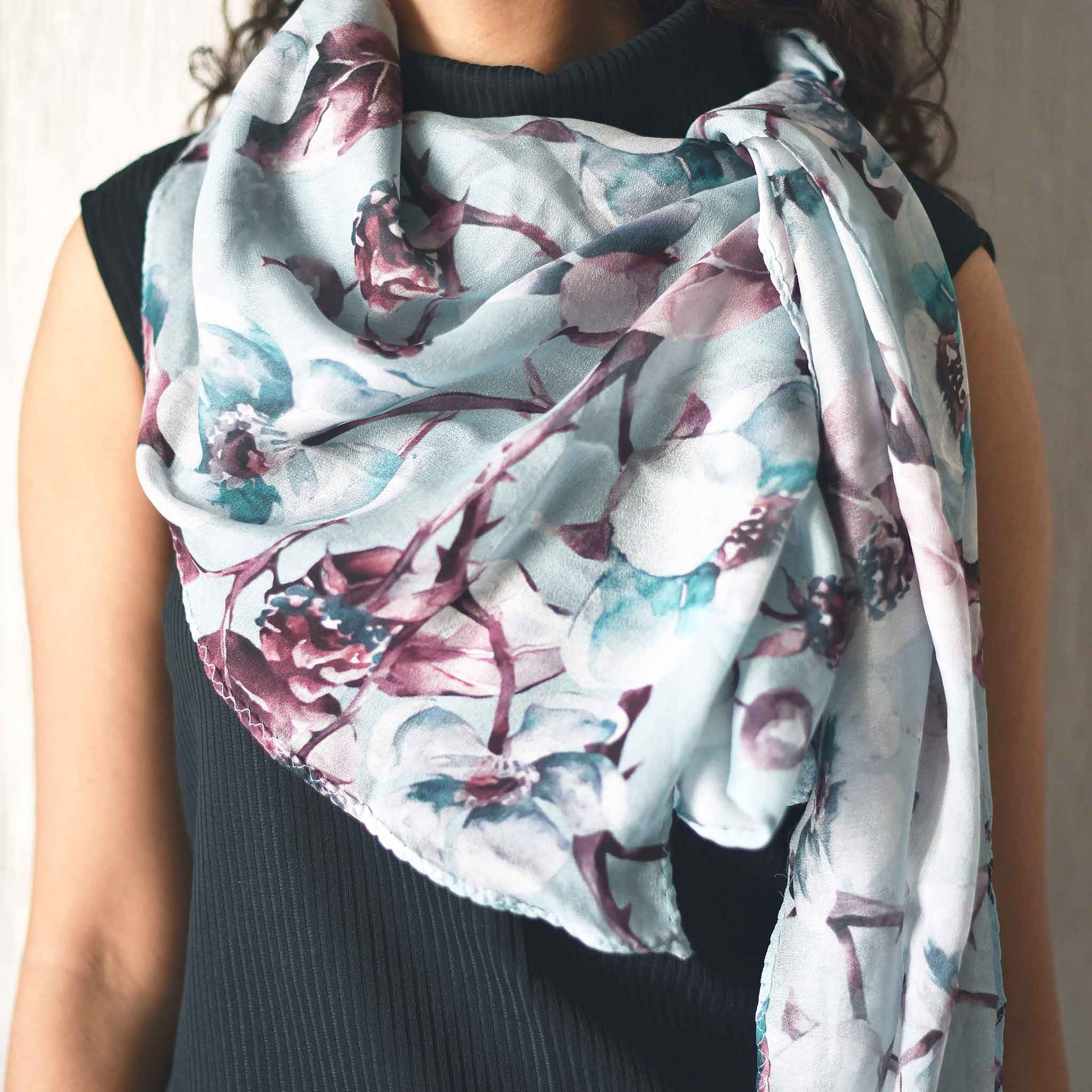 Studio Decorai Scarf Sunshine Blue - Silk Scarf - Multi-coloured