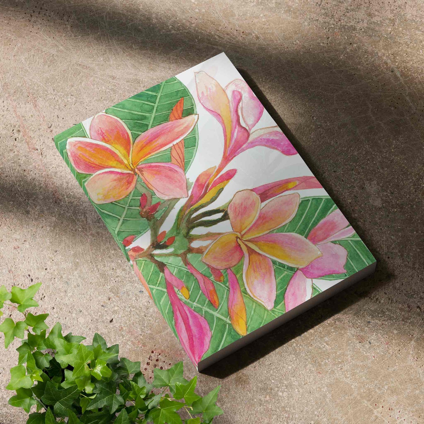 Studio Decorai Soft Back Notebooks - Unruled Pink Frangipani - Notebook