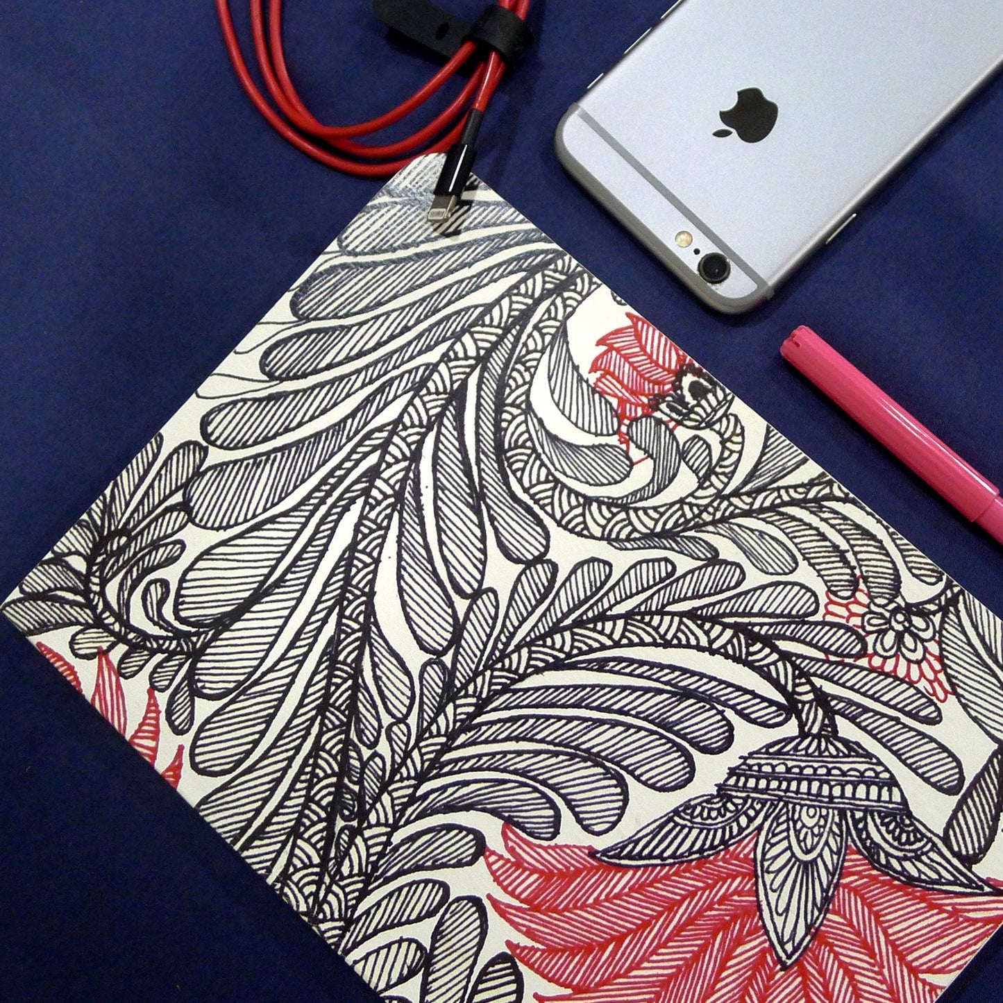 studio-decorai - The Classic Indian Lotus - Notebook