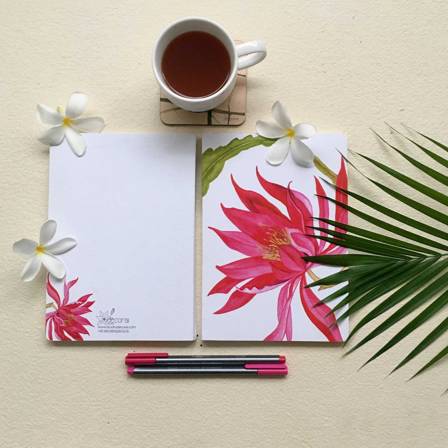 Studio Decorai Stationery The Elena Rose - Flower Themed Notebook