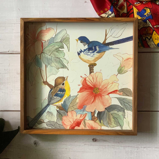 Studio Decorai Trays Birds of Paradise - Square Wooden Tray