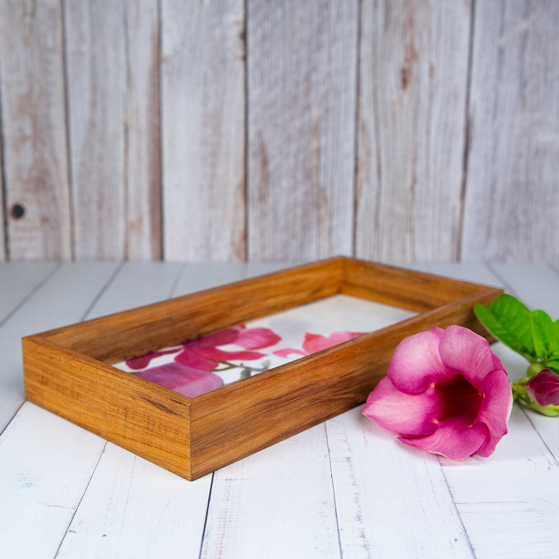 Studio Decorai Trays Steel Magnolias - Rectangular Wooden Tray