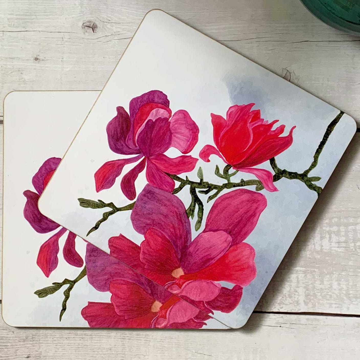 Studio Decorai Trivets Steel Magnolias - Botanical Themed Trivets (set of 2)