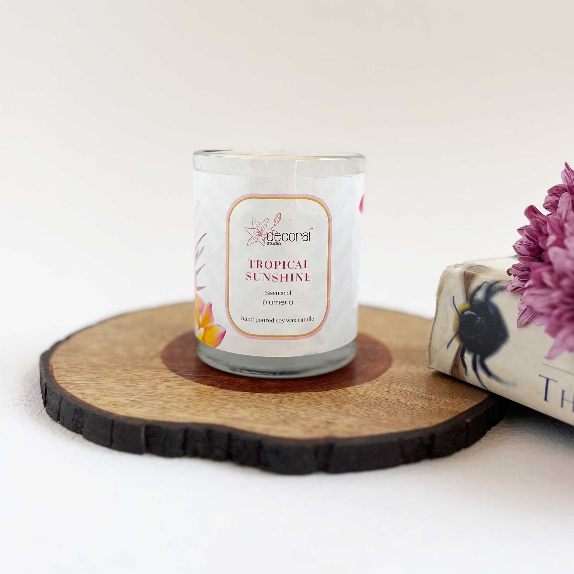 Studio Decorai Tropical Sunshine - Handmade Soy Wax & Essential Oils Candle - Plumeria