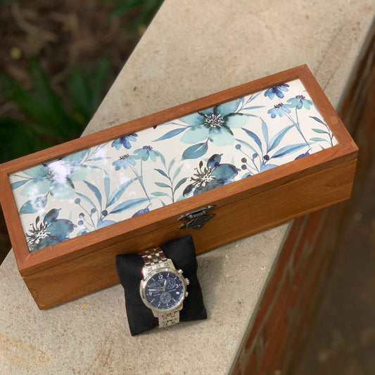 Studio Decorai Watch Box Blue Daze - Wooden Watch Box